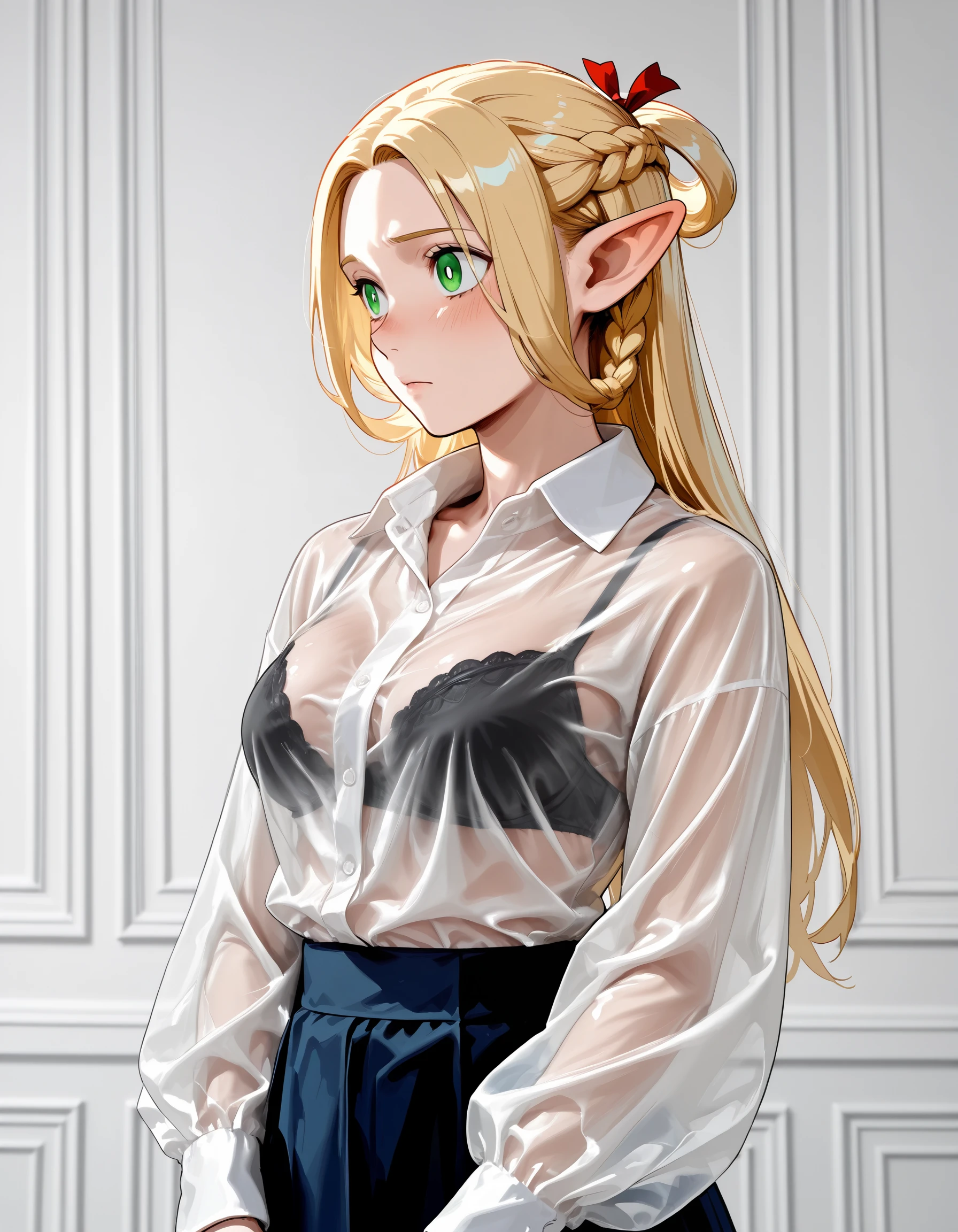 Zaroy See-Through Collared Shirt illust