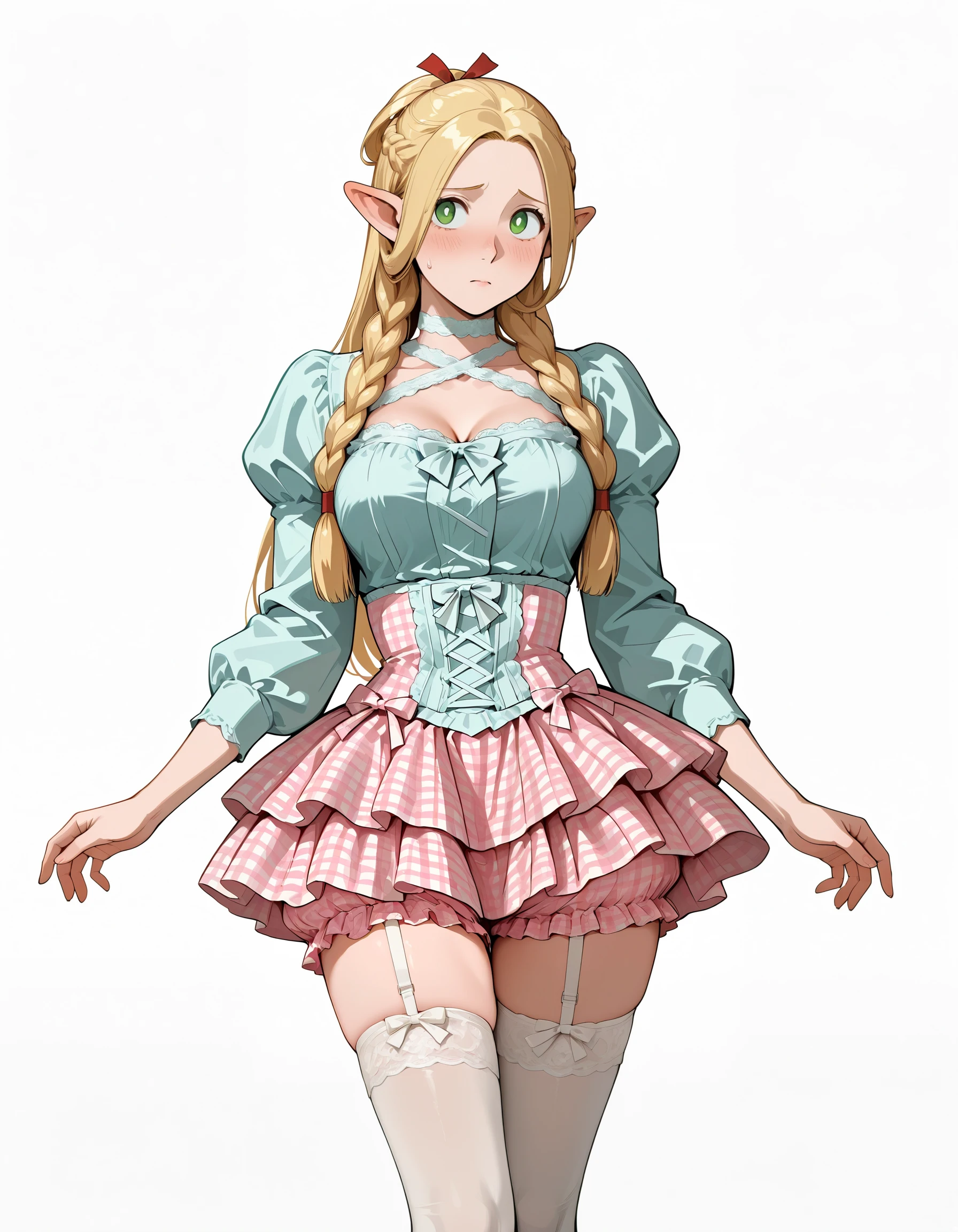 Y2K Cute Plaid High-Waisted Skirt & Top