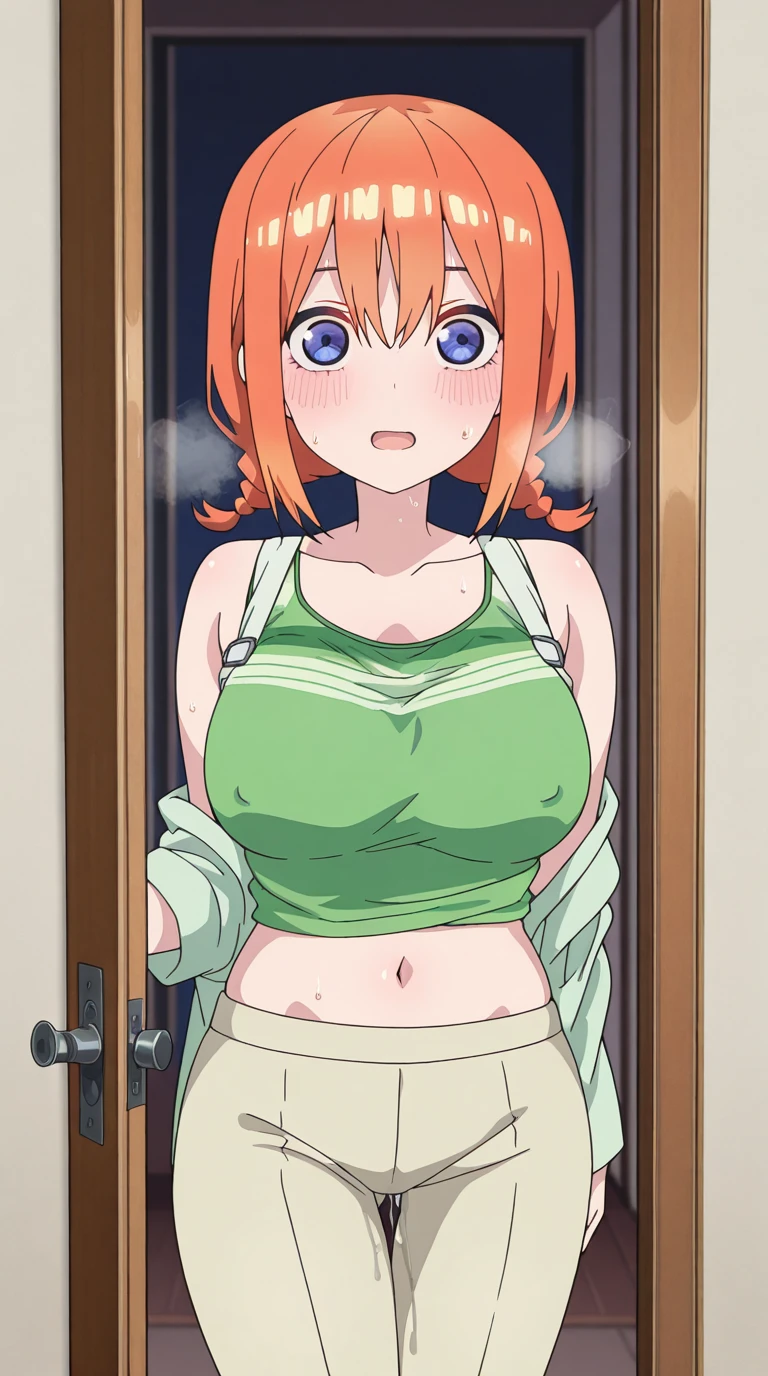 Although She Hurriedly Put On Clothes - Concept booru