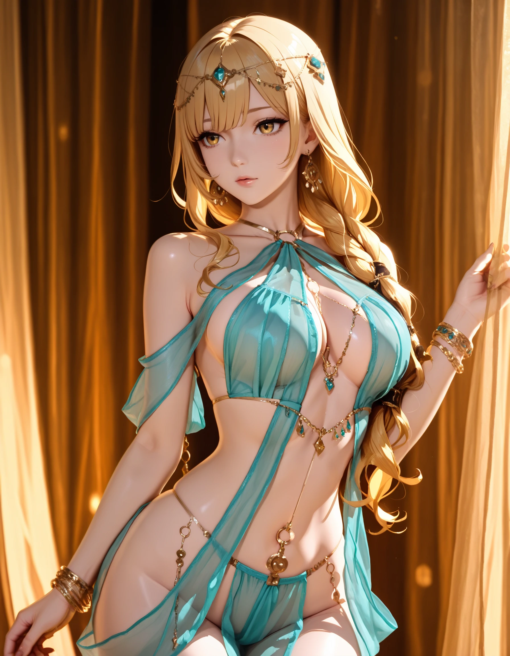Exotic Princess Sheer Lingerie illust