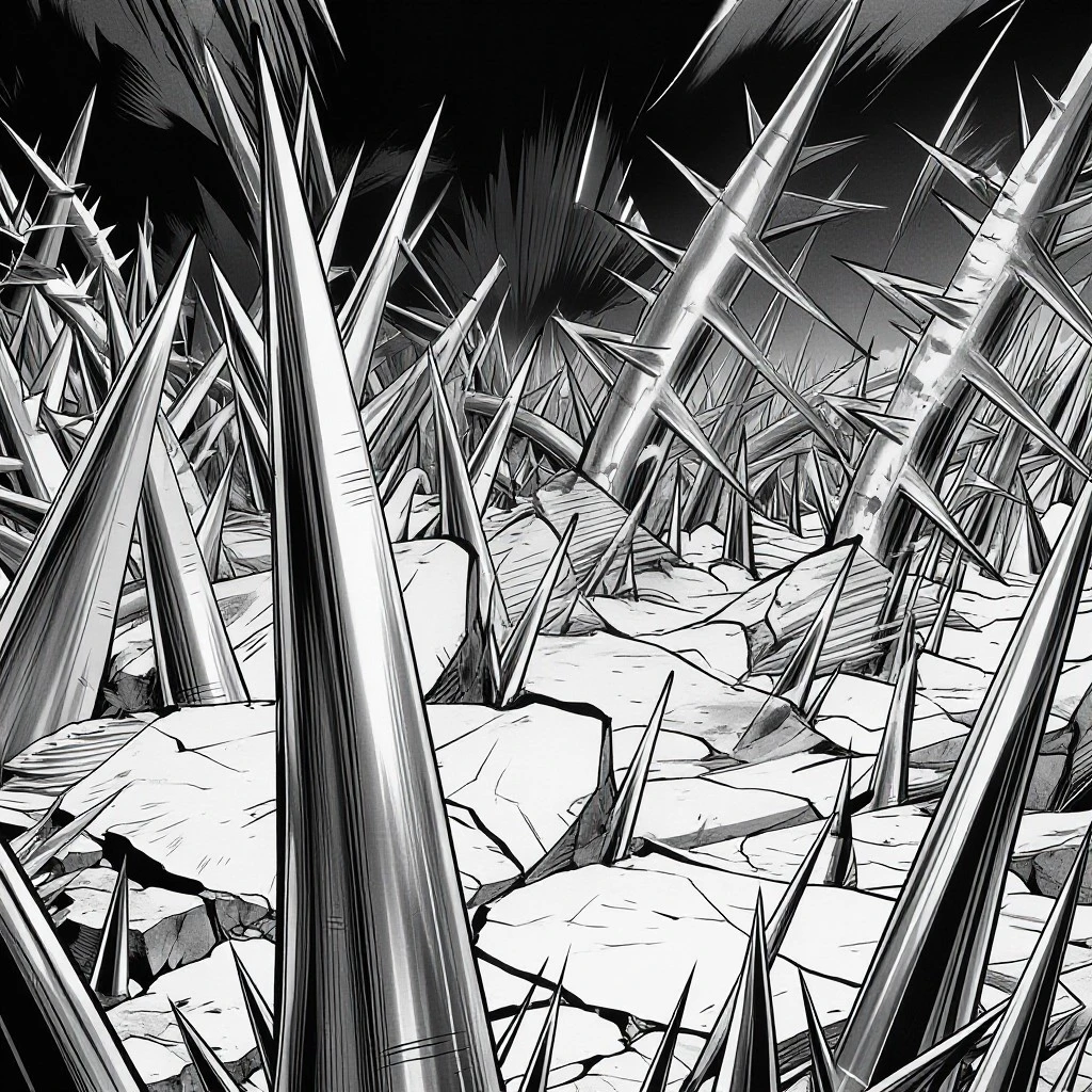 DBM / DBZ Snapperzaff Crossover - Spike Forest (black-white / grayscale) - ZIMG V1