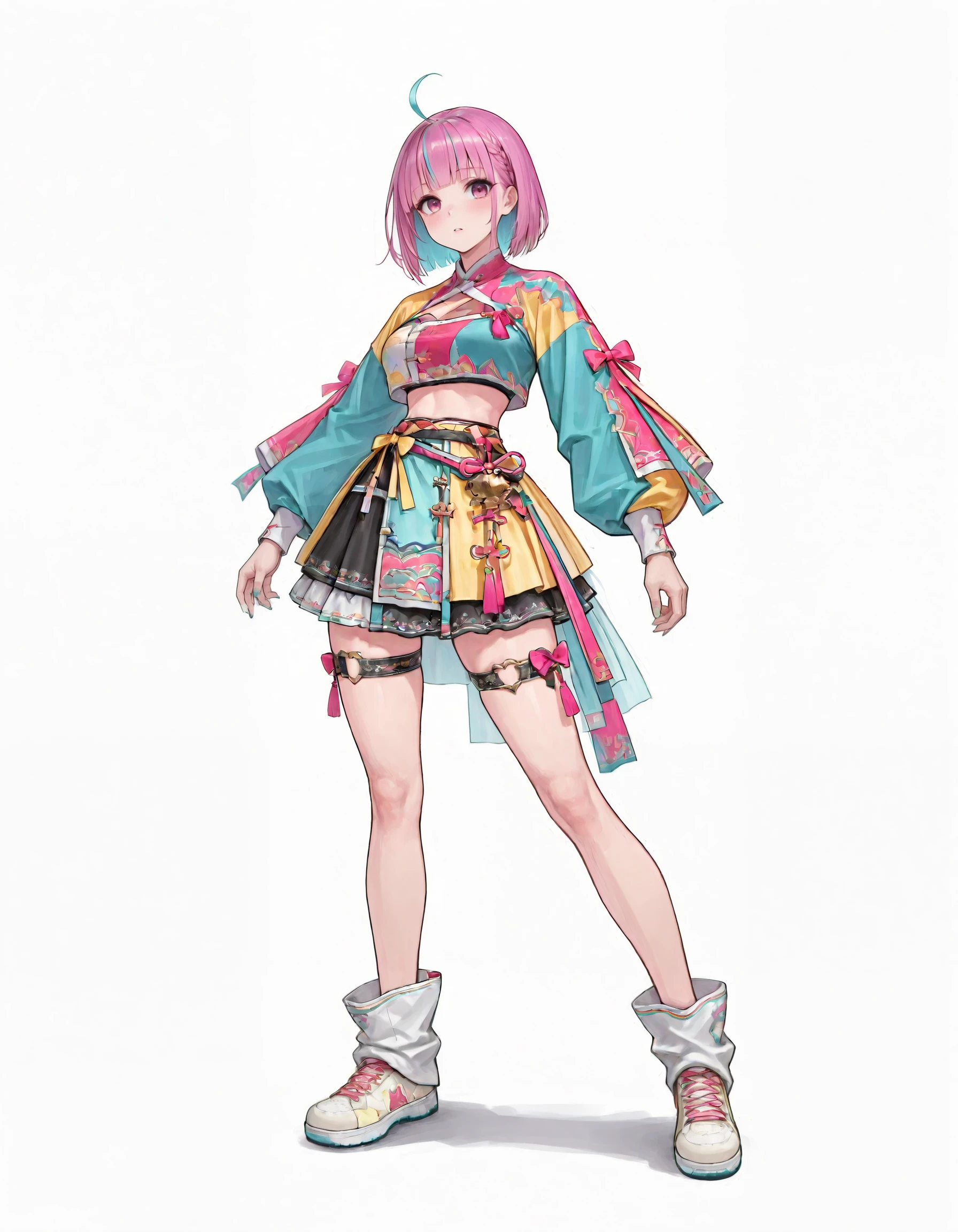 Jeogori Crop Top & Skirt illust