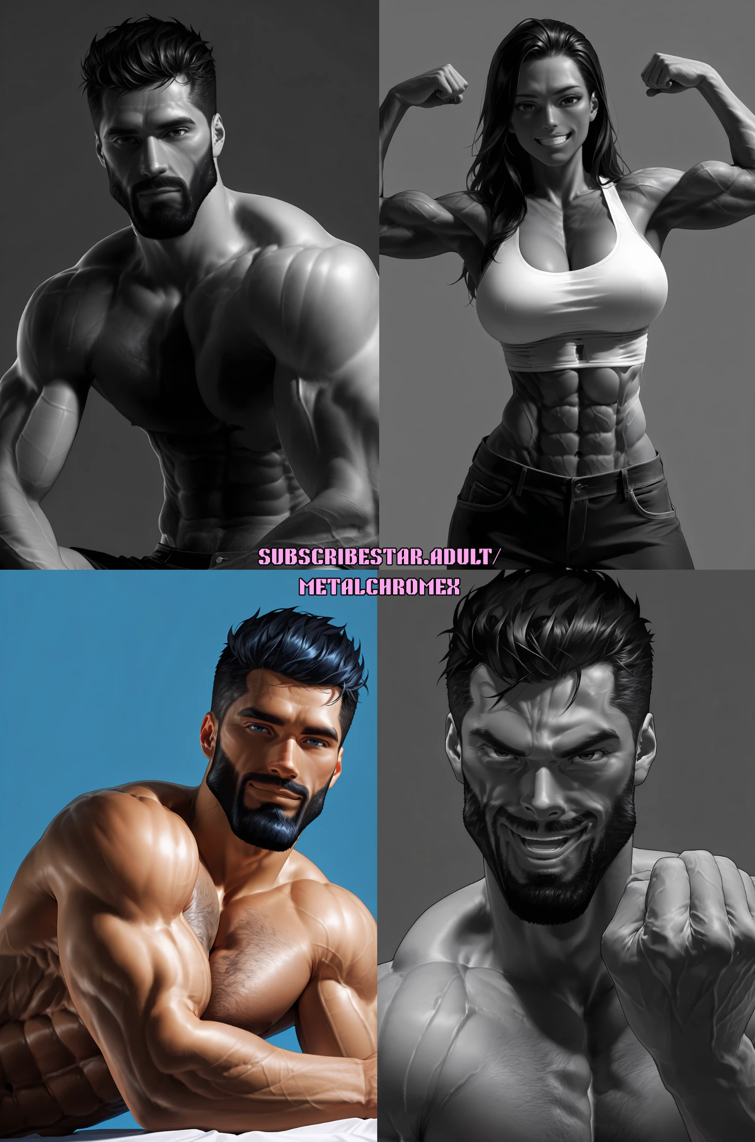 Gigachad and Gigastacy/SLEEK'N'TEARS character model - April Fools' Day 2026 V1