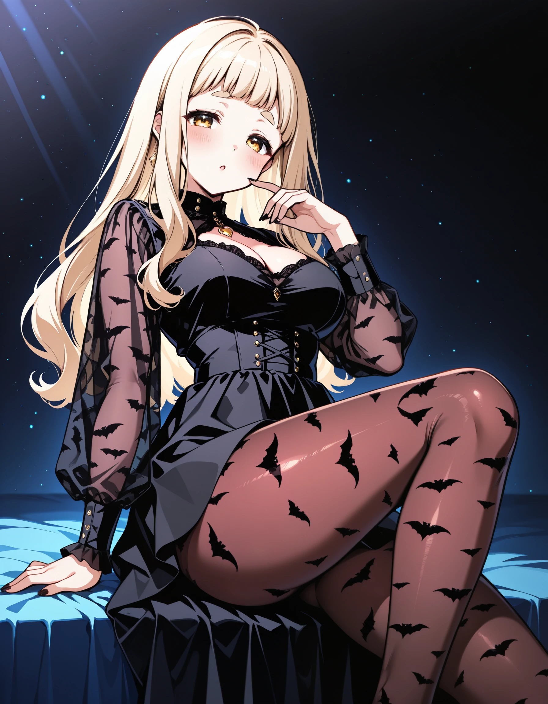 Bat Print Pantyhose illust