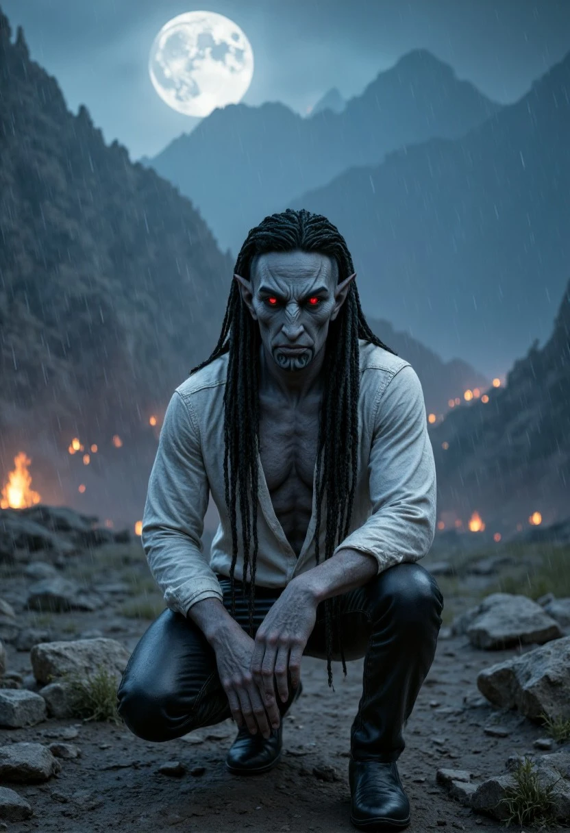 Sahi, a dark-elven man for Flux, 2nd attempt V1