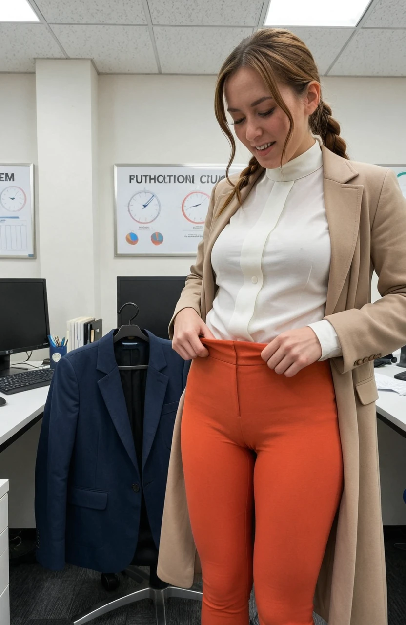 Trying on Tight Pants - Getting Dressed SDXL