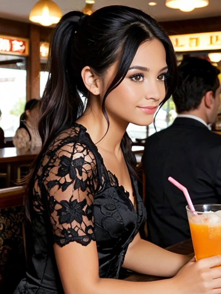 Black Lace Dress - Pony Pony