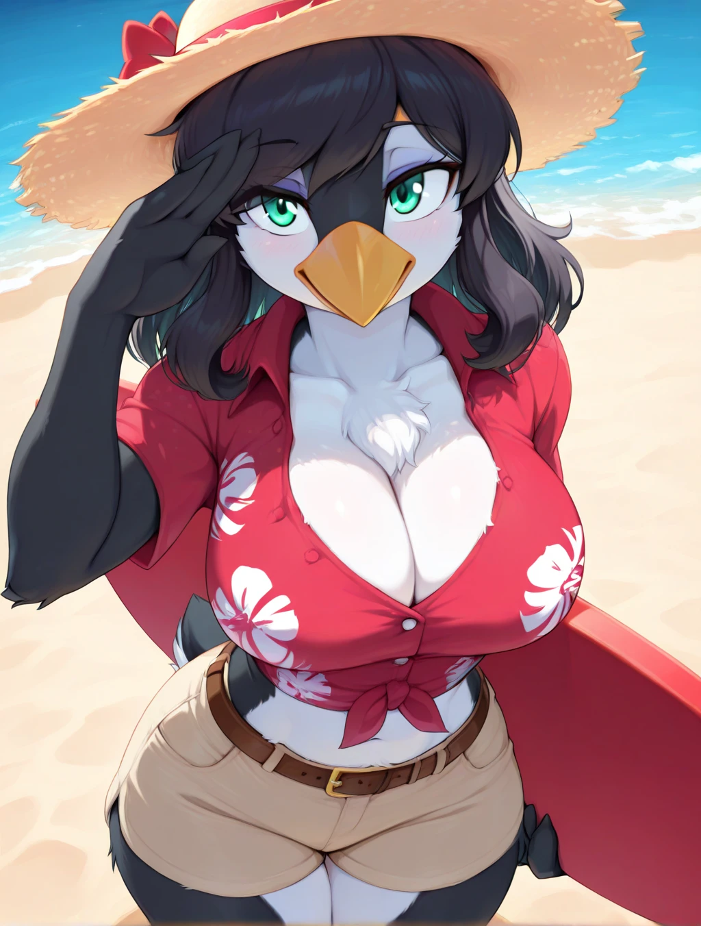 Susie Surfs (My Penguin OC) V1