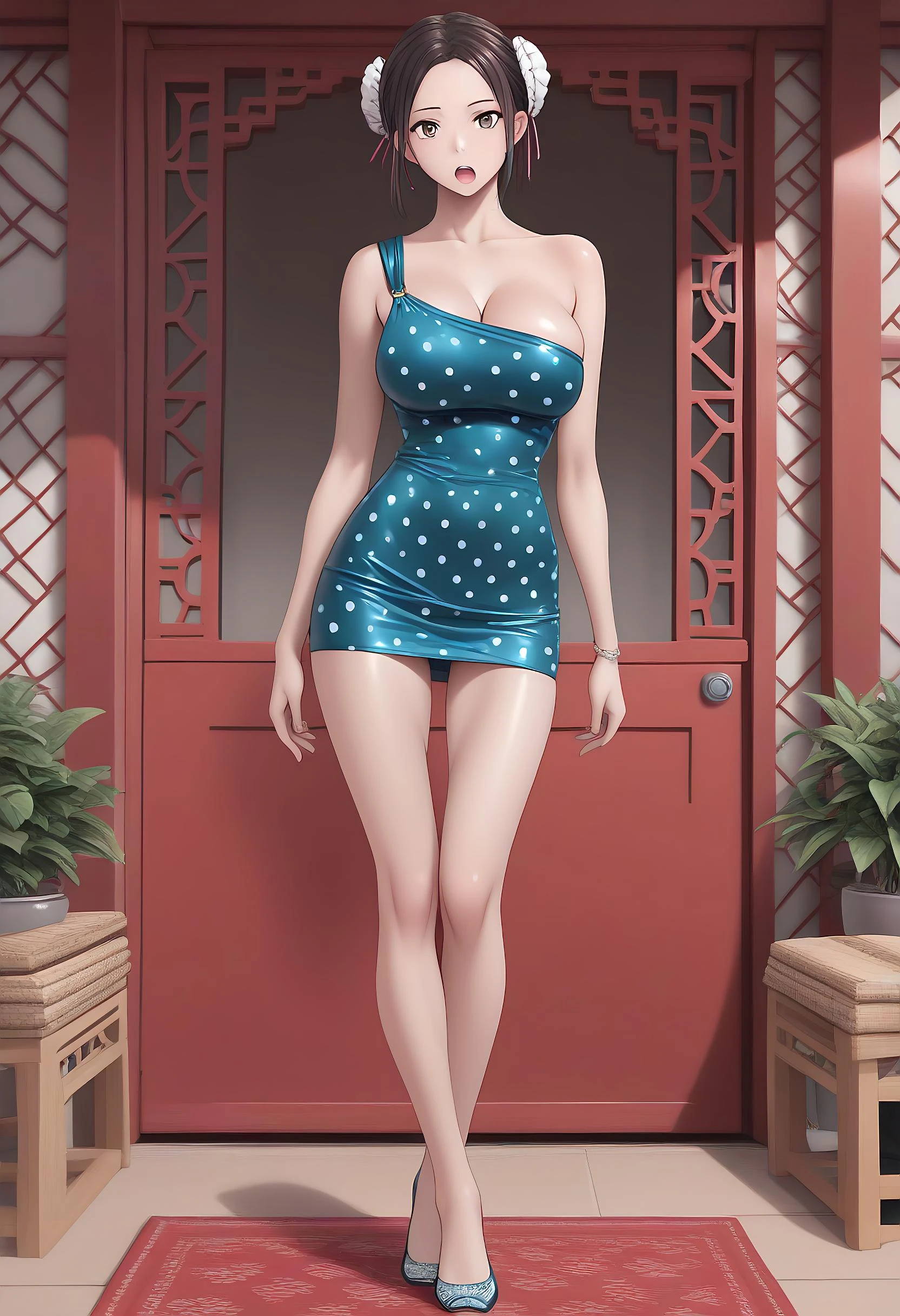 D098 One-Shoulder Bodycon skirt V1 Illust