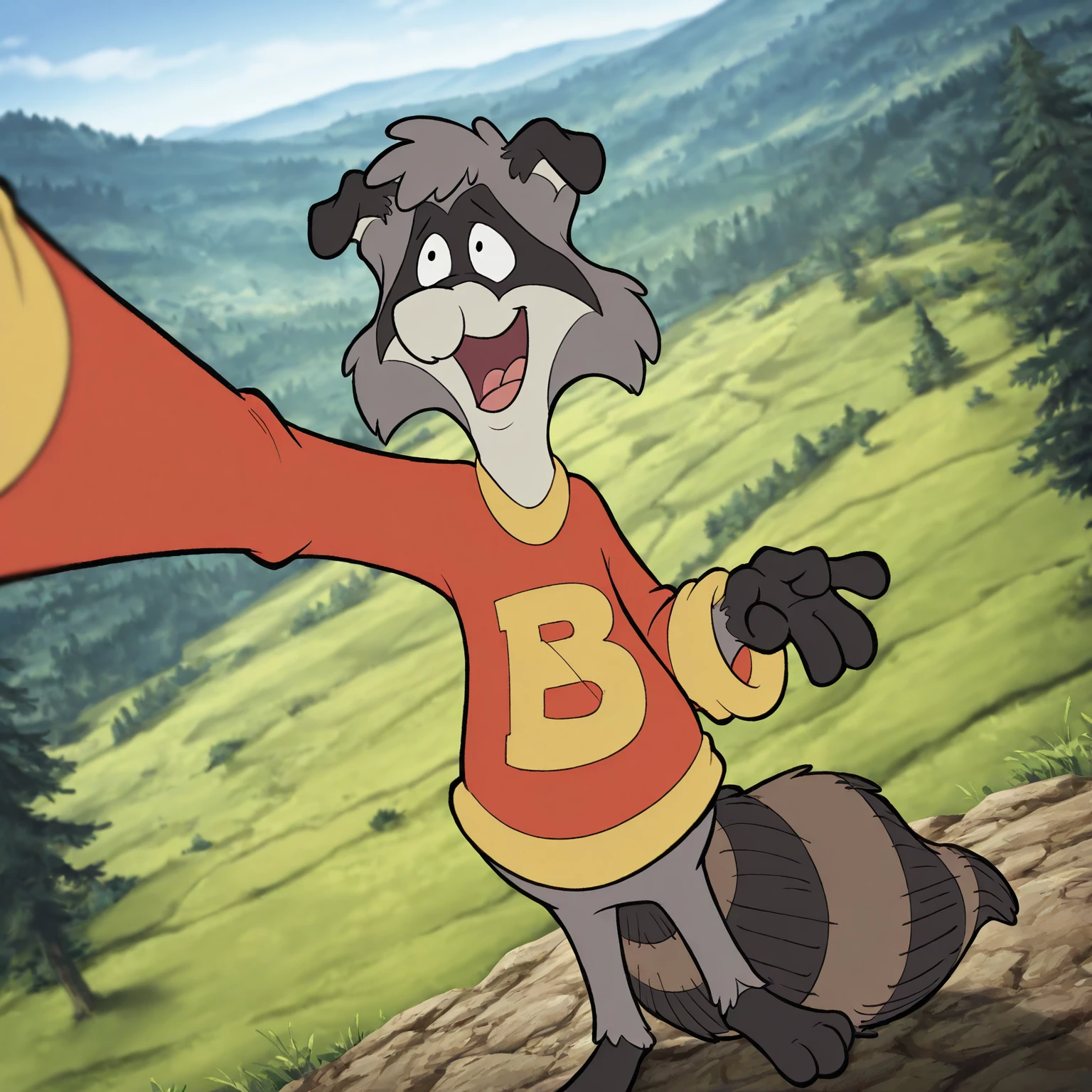 Bert Raccoon (from The Raccoons) v1