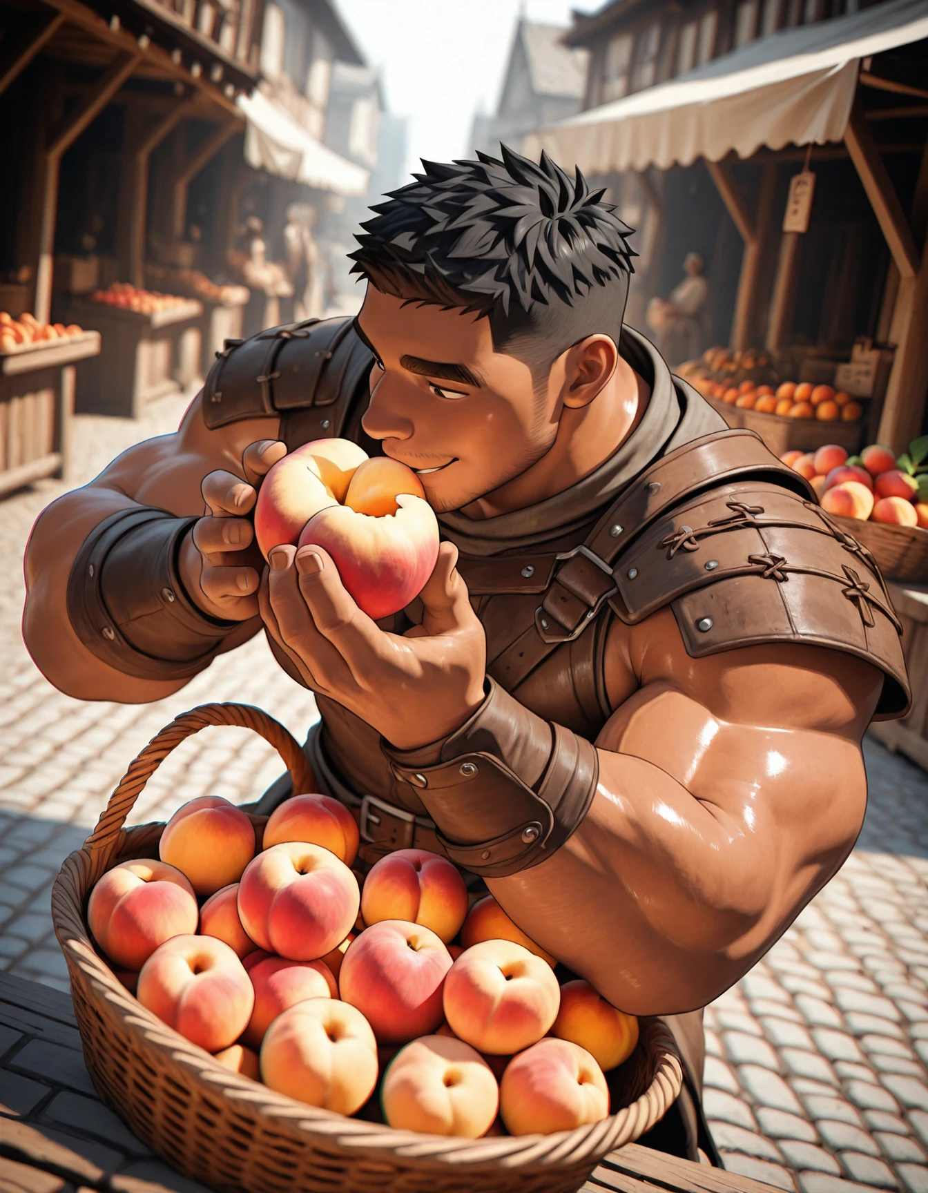 Medieval market street V1