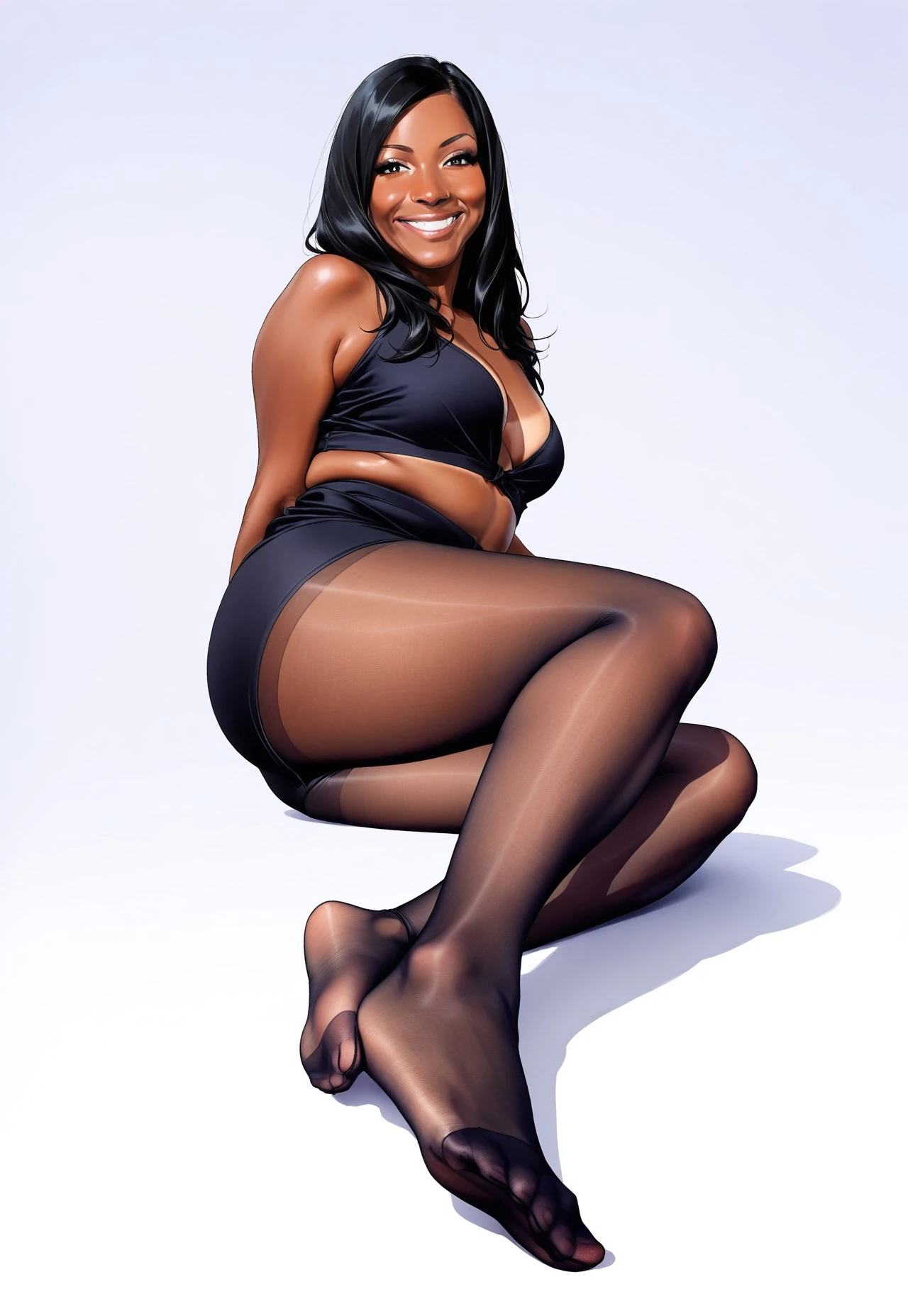 Ebony Pantyhose Illustrious V1