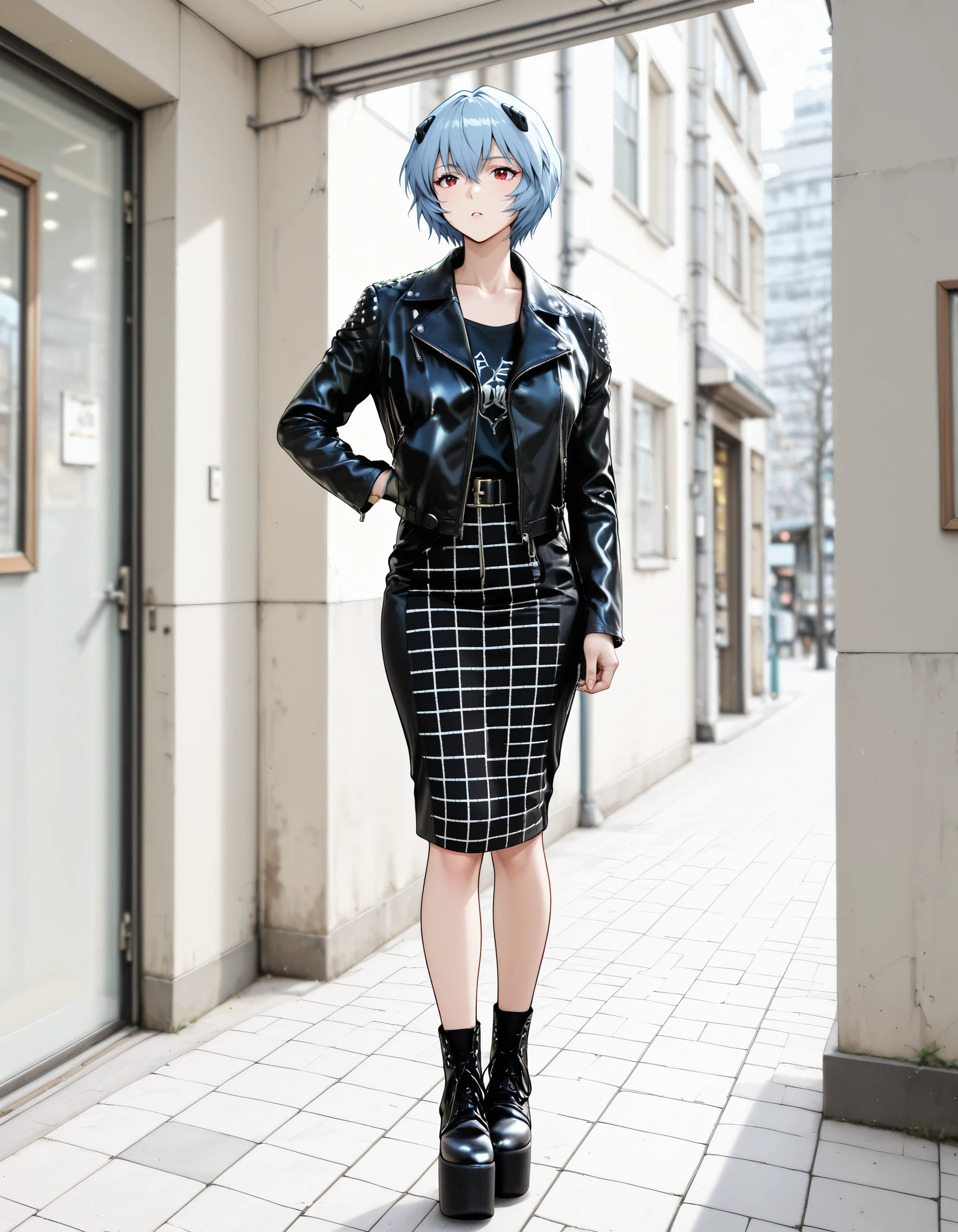 Geometric Pencil Skirt