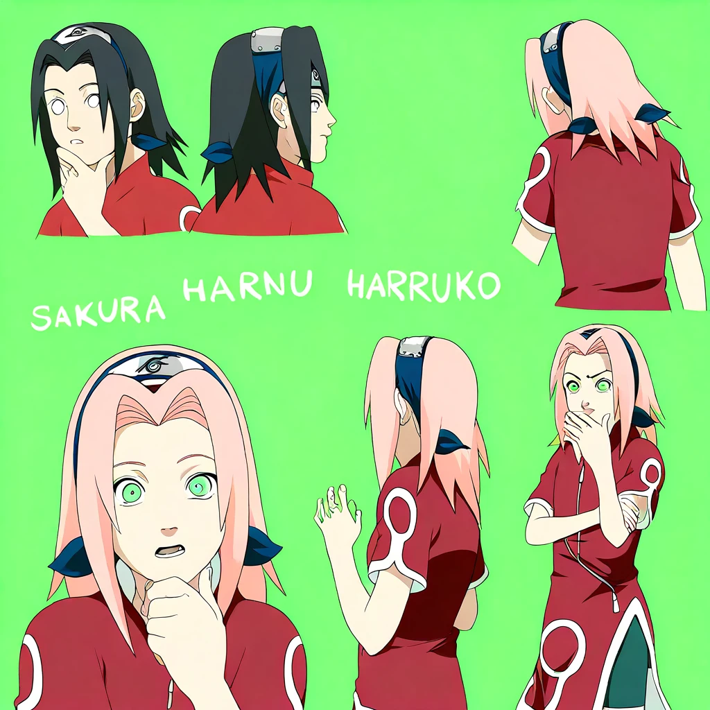 naruto sakura (genin) long hair V1