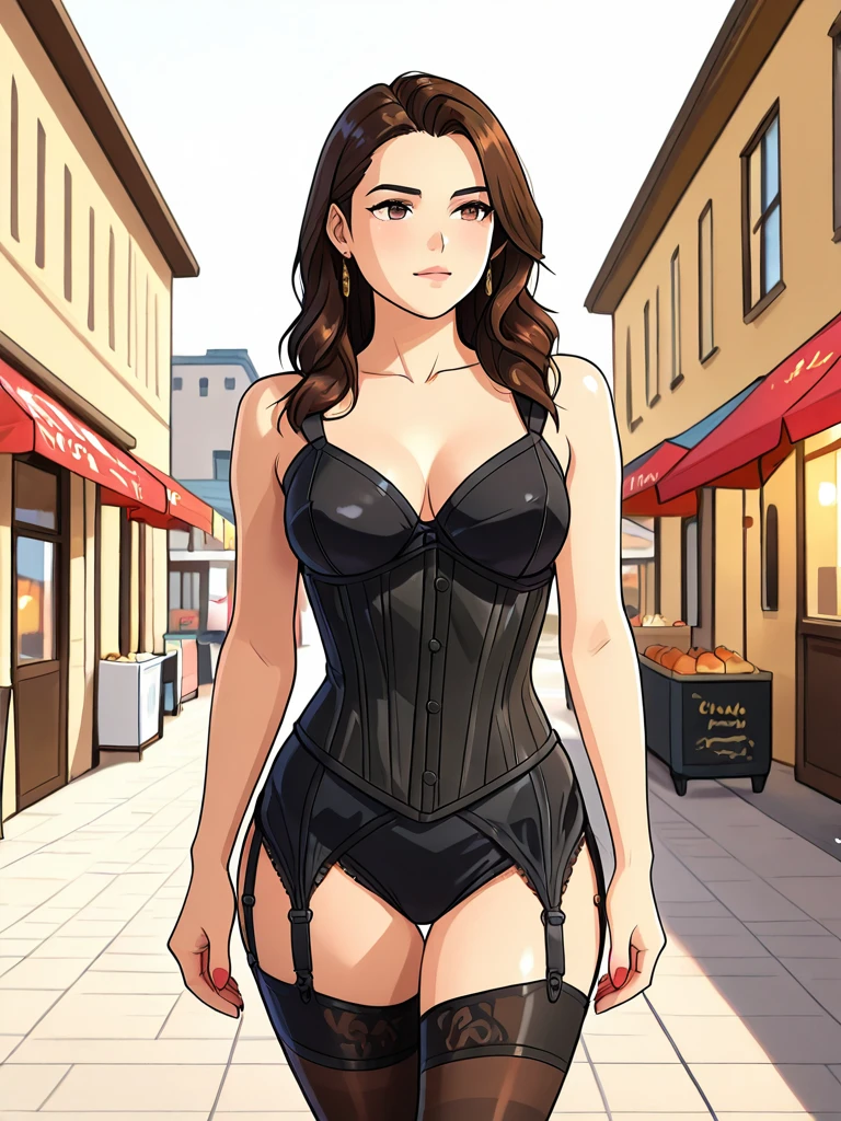 Black Corset And Garters - IL IL