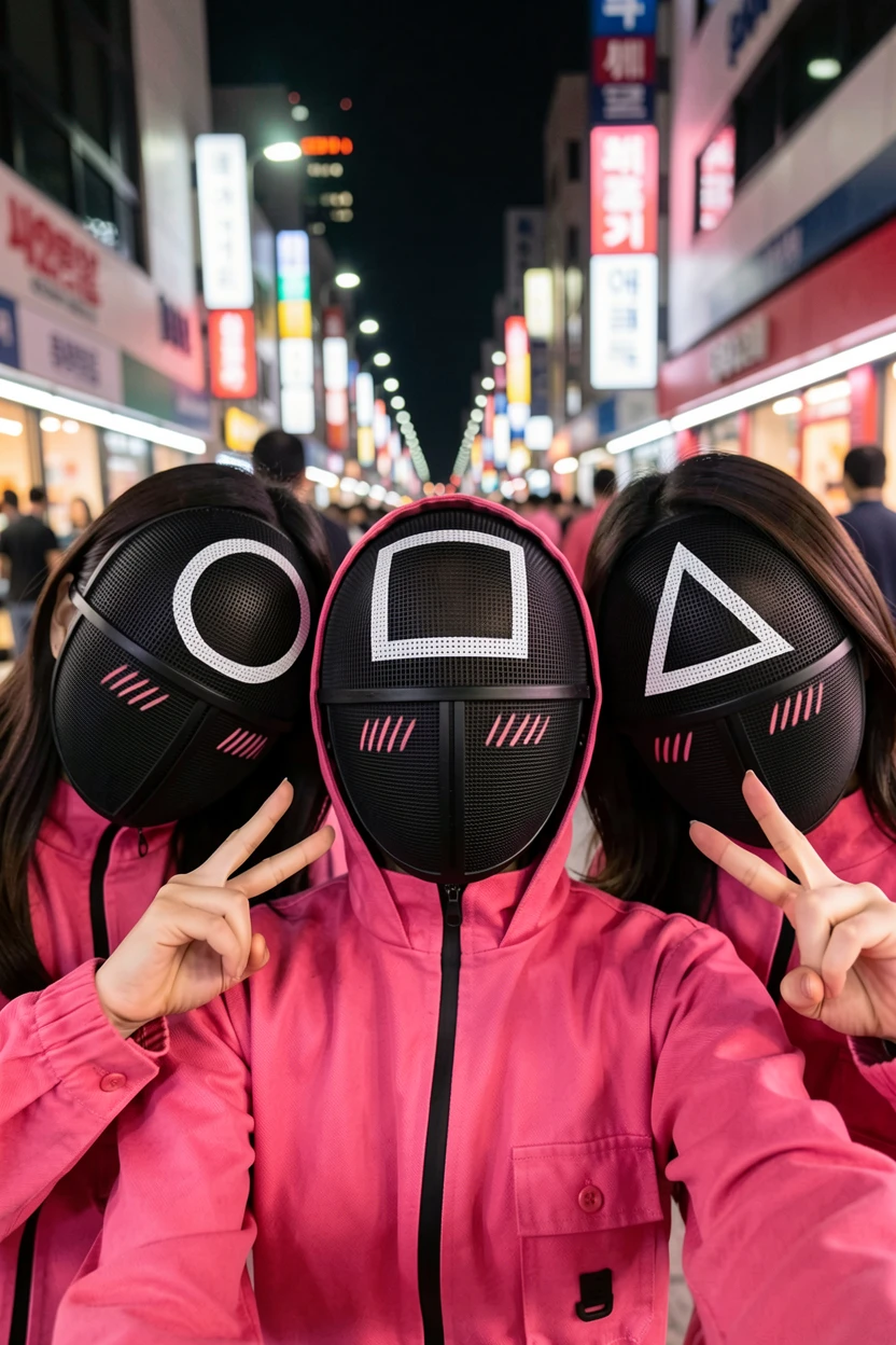 Squid Game Worker/Guard Mask + Jumpsuit Clothing for Flux.2K 9B + Illustrious F.2 Klein 9B