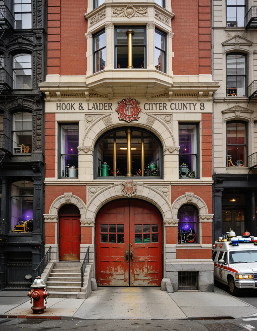 Historic New York City firehouse exterior v1.0