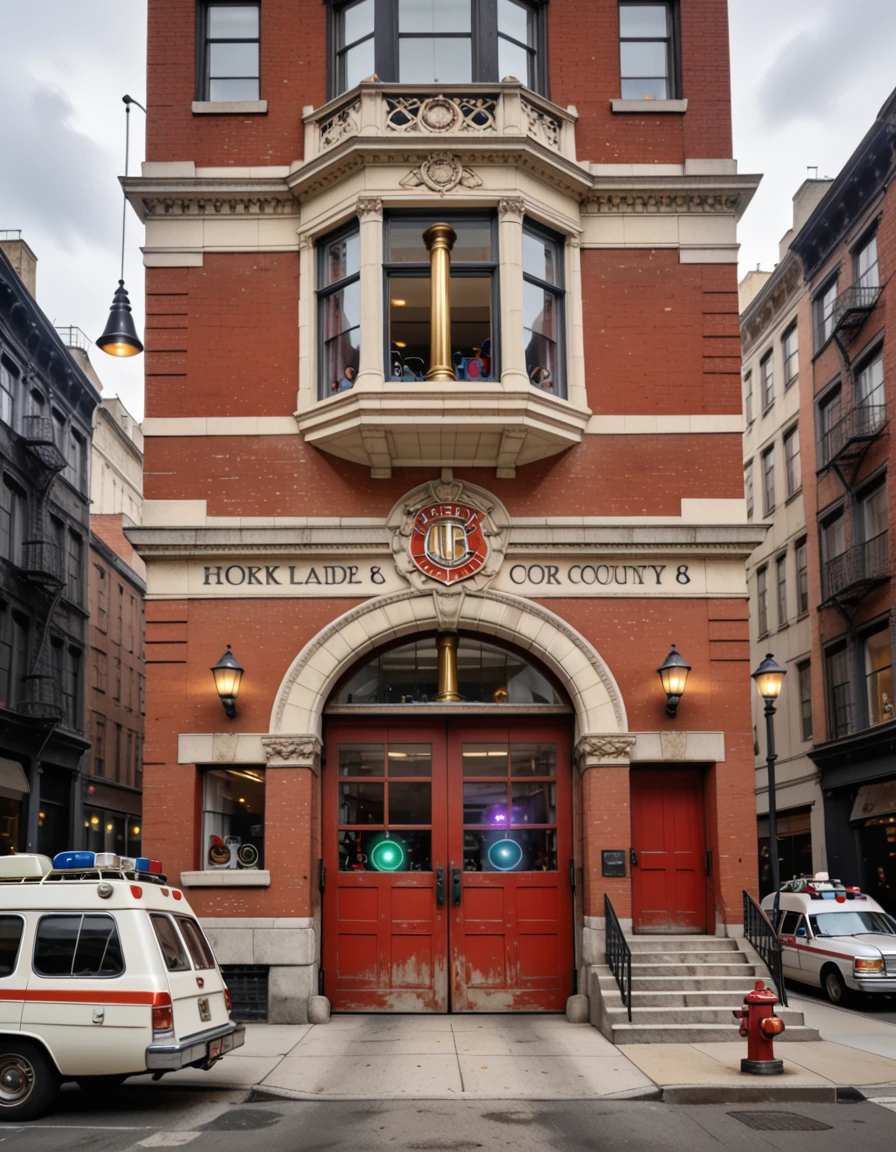 Historic New York City firehouse exterior pony v1.0