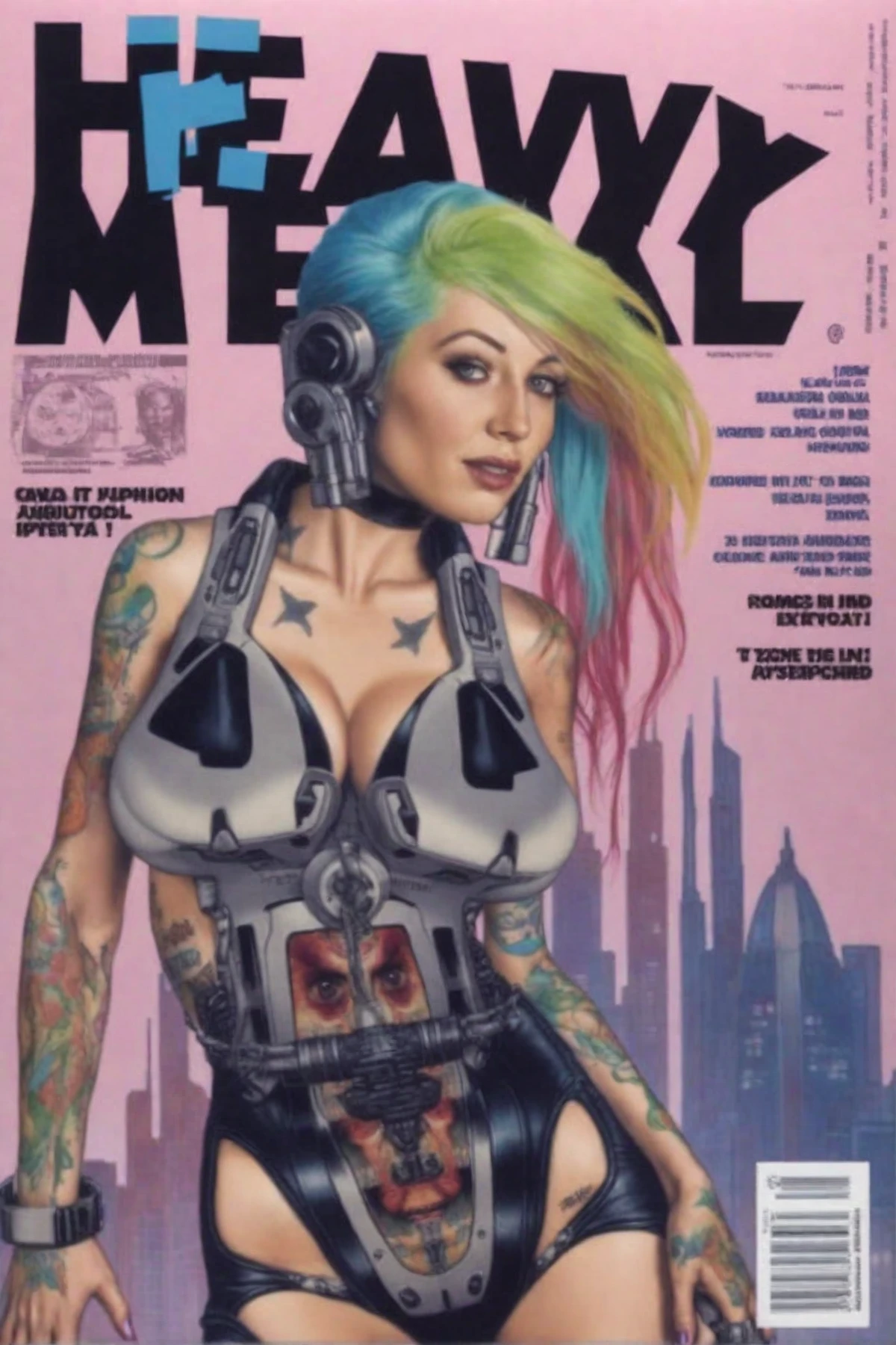 Heavy Metal Magazine Cover - SDXL LoRA v1.0