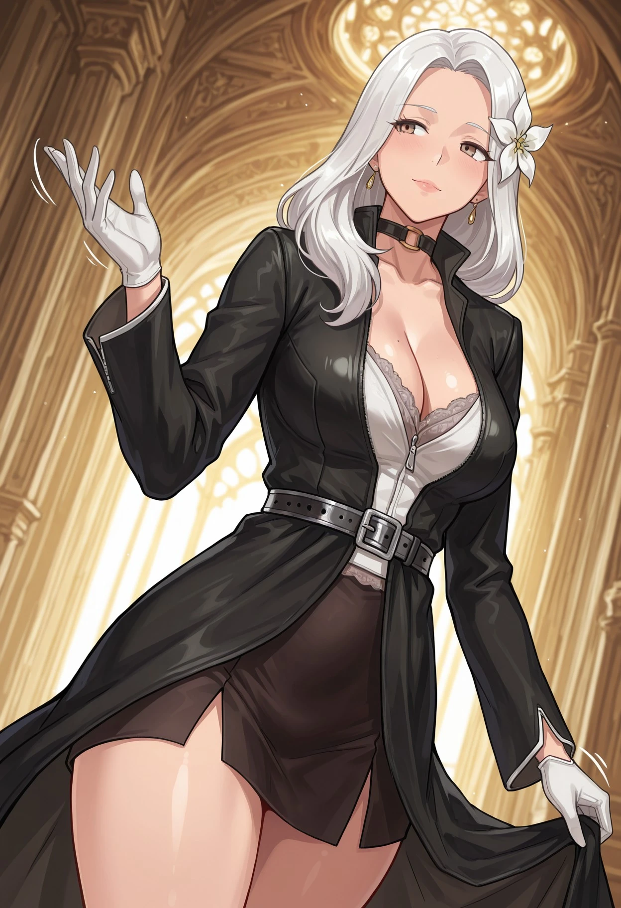 [ORIGINAL] WHITE HAIR BEAUTY (LIA) V1