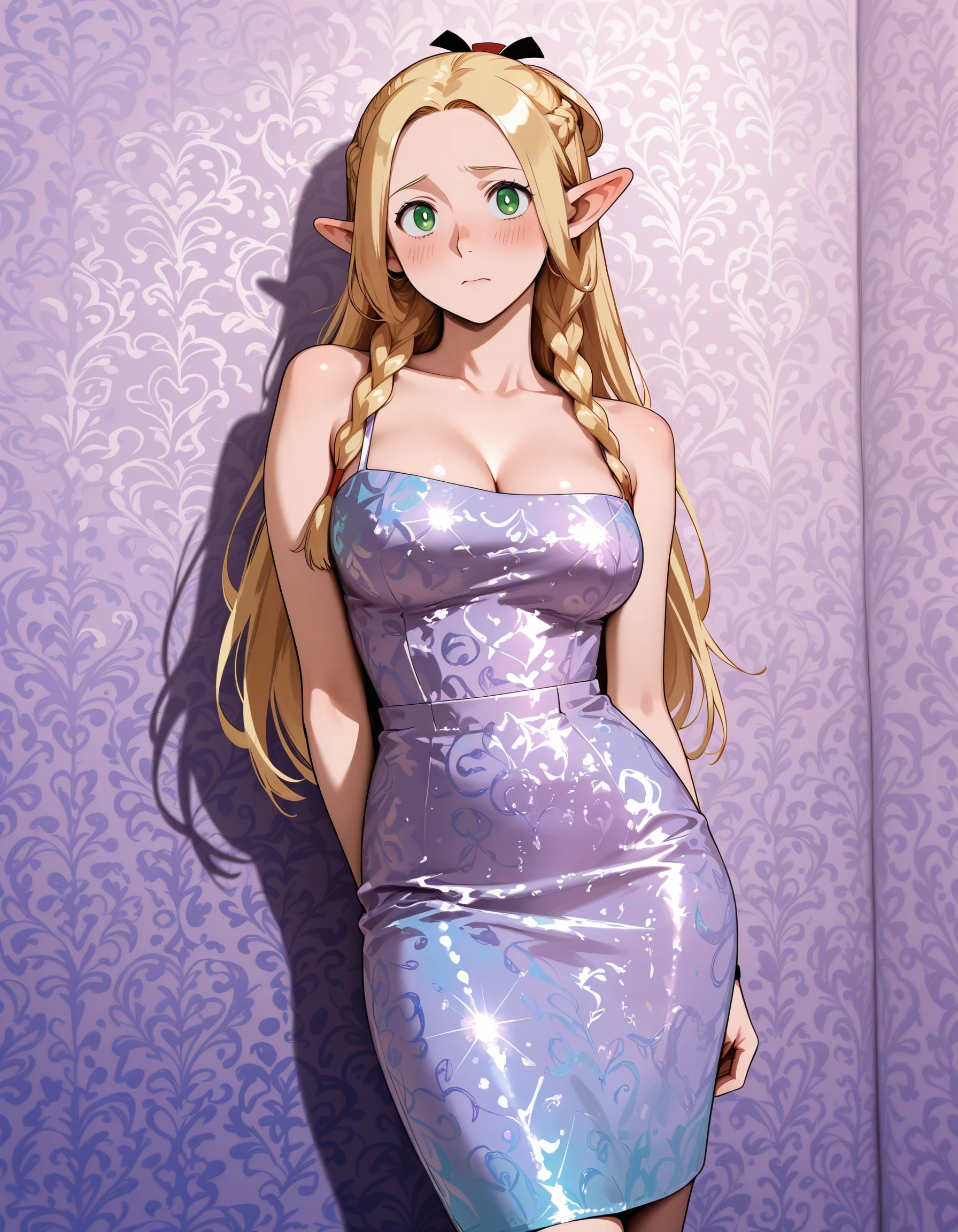 Floral Sequin Spaghetti Strap Backless Dress illust