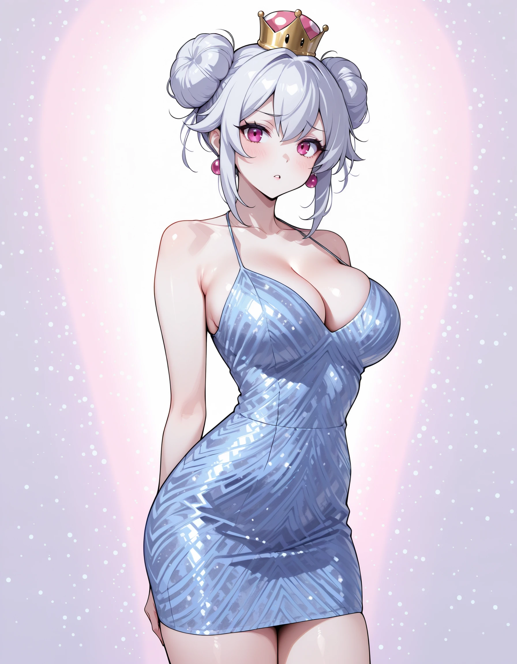 Spaghetti Strap Sequin Chevron Backless Party Dress illust