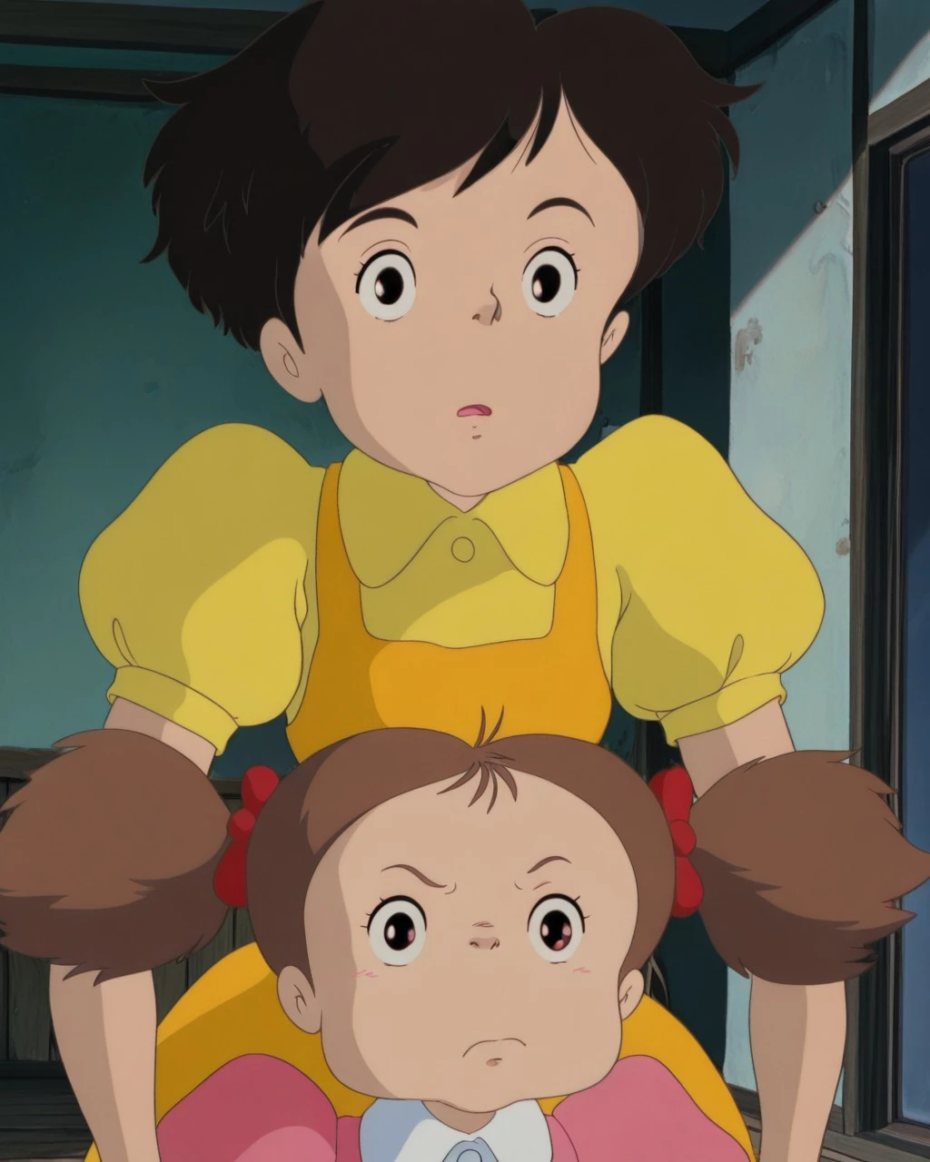 Satsuki and Mei (Illustrious) from Tonari no Totoro=My Neighbor Totoro Illustrious