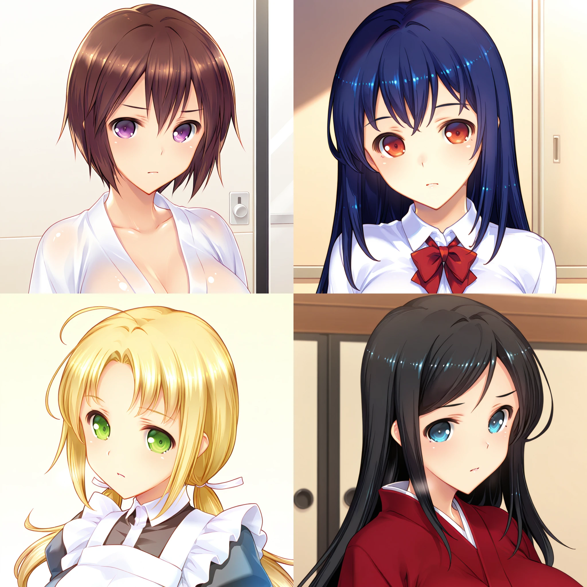 Haibara Aya, Haibara Rena, Haibara Shieri, Haibara Shiho | Jitaku Keibiin 2 自宅警備員2 | Game Style v1.0