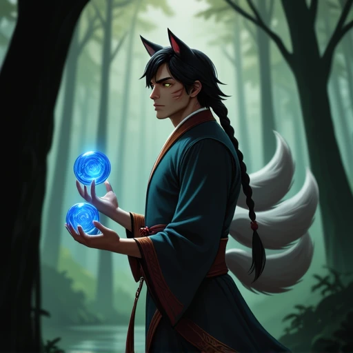 Ahri Male _ Crix Version _ League of Legends Character _ Illustration Style (Flux) V1