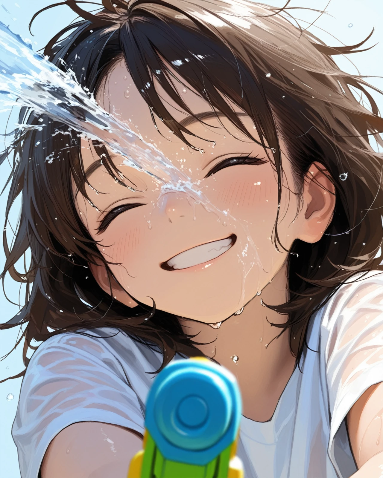 Water spilt on tongue / face / head / golden shower v1.0