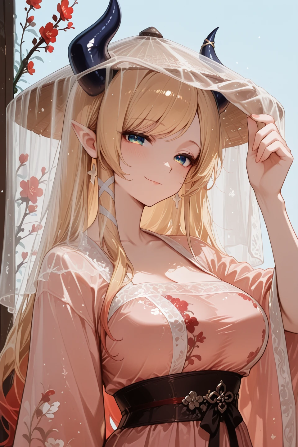 veiled bamboo hat V0