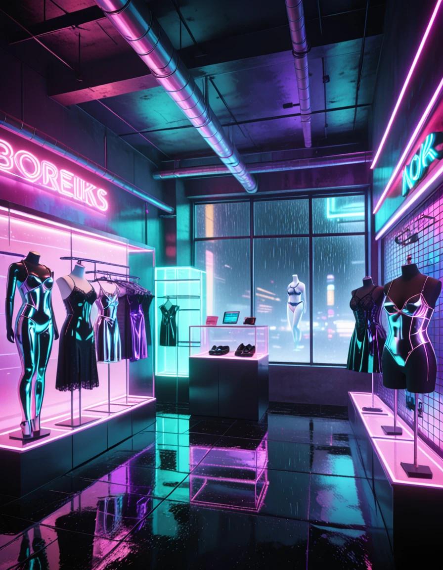 cyberpunk  boutique interior pony v1.0