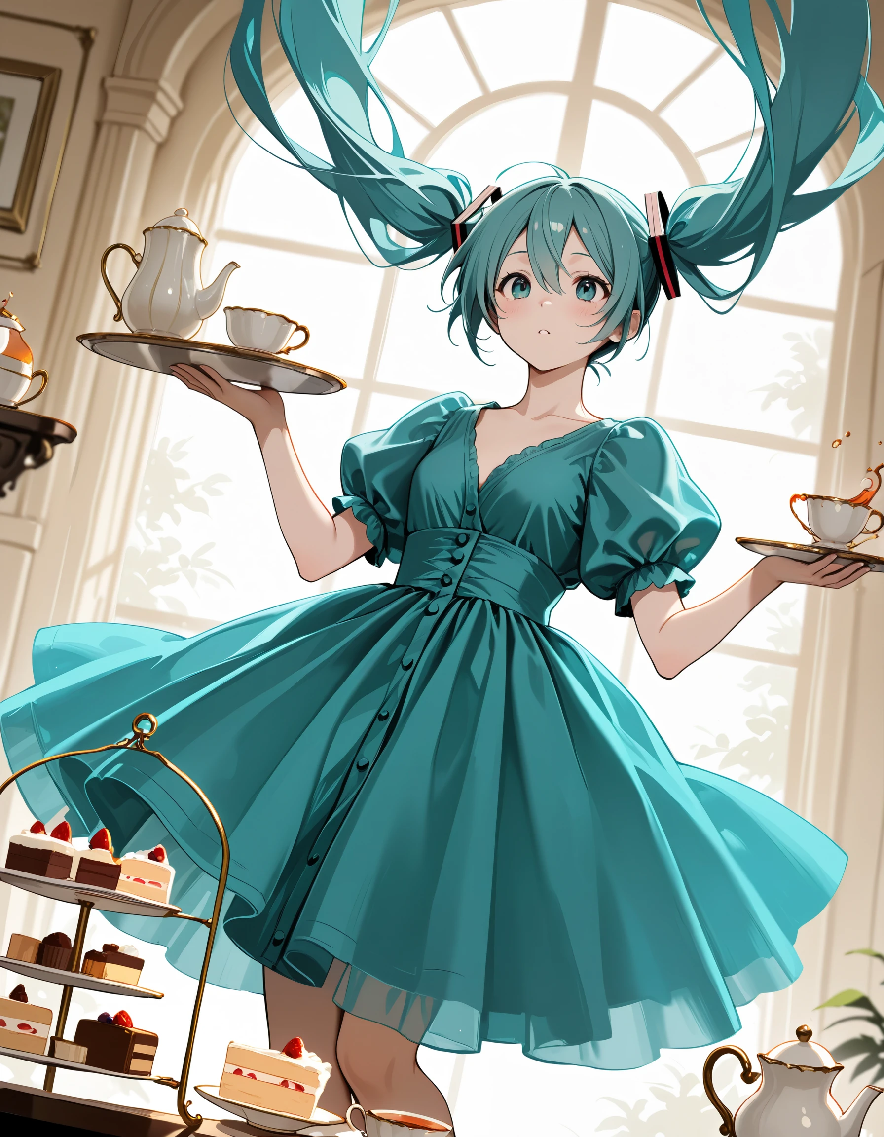 Aqua Tea Dress