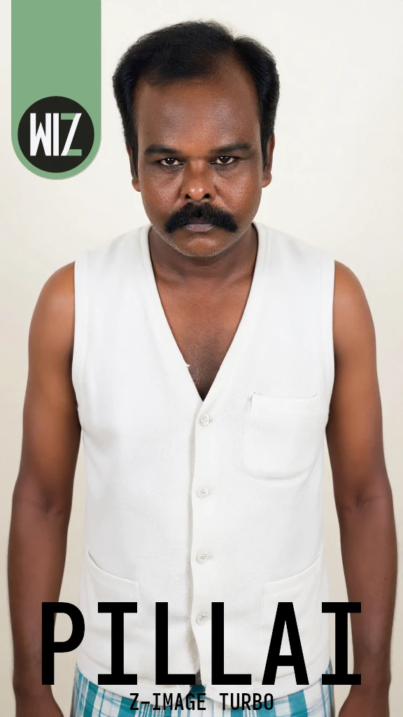 Lecharious Villager Pillai | Indian Man | Z Image Turbo v1.0
