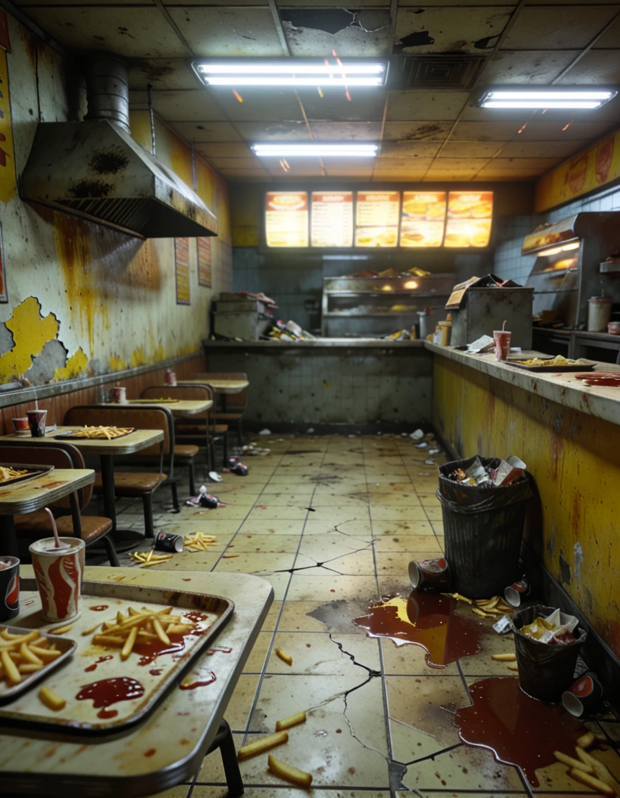 empty fast food restaurant interior v1.0
