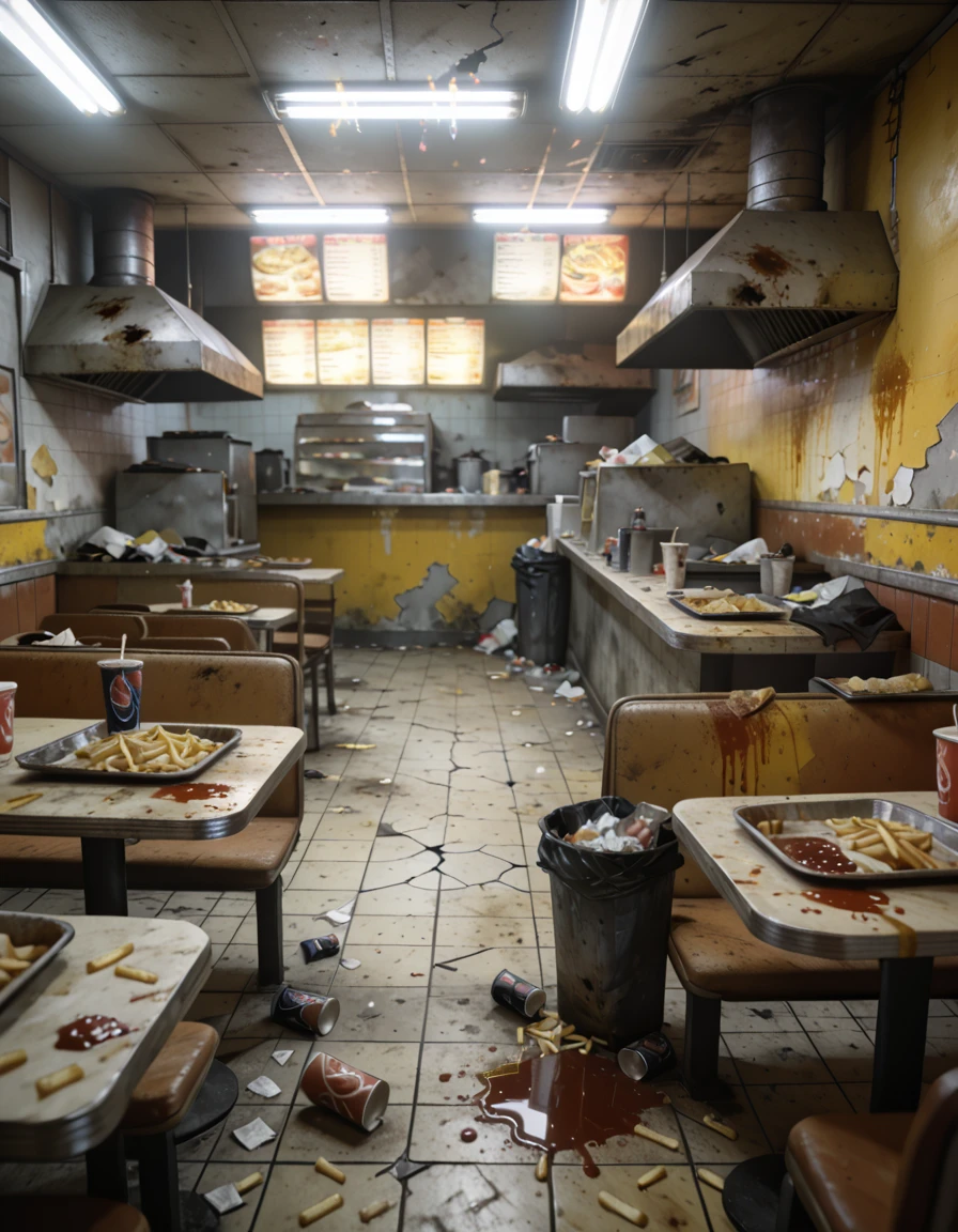 empty fast food restaurant interior pony v1.0