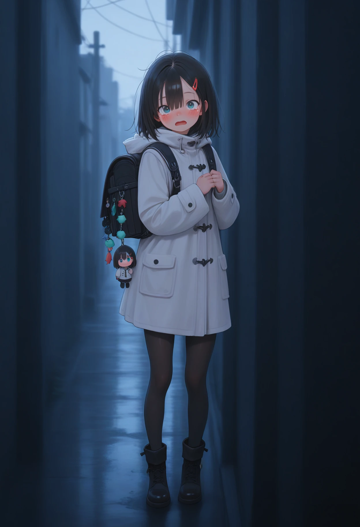 WAI150で偶然出た路地裏の女の子:OC/A girl in an alleyway I randomly generated using WAI150:Original Character +Style v1.0