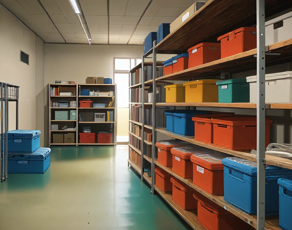 School Gym Storage Room (Background) (NoobAI) (AD) v1.0