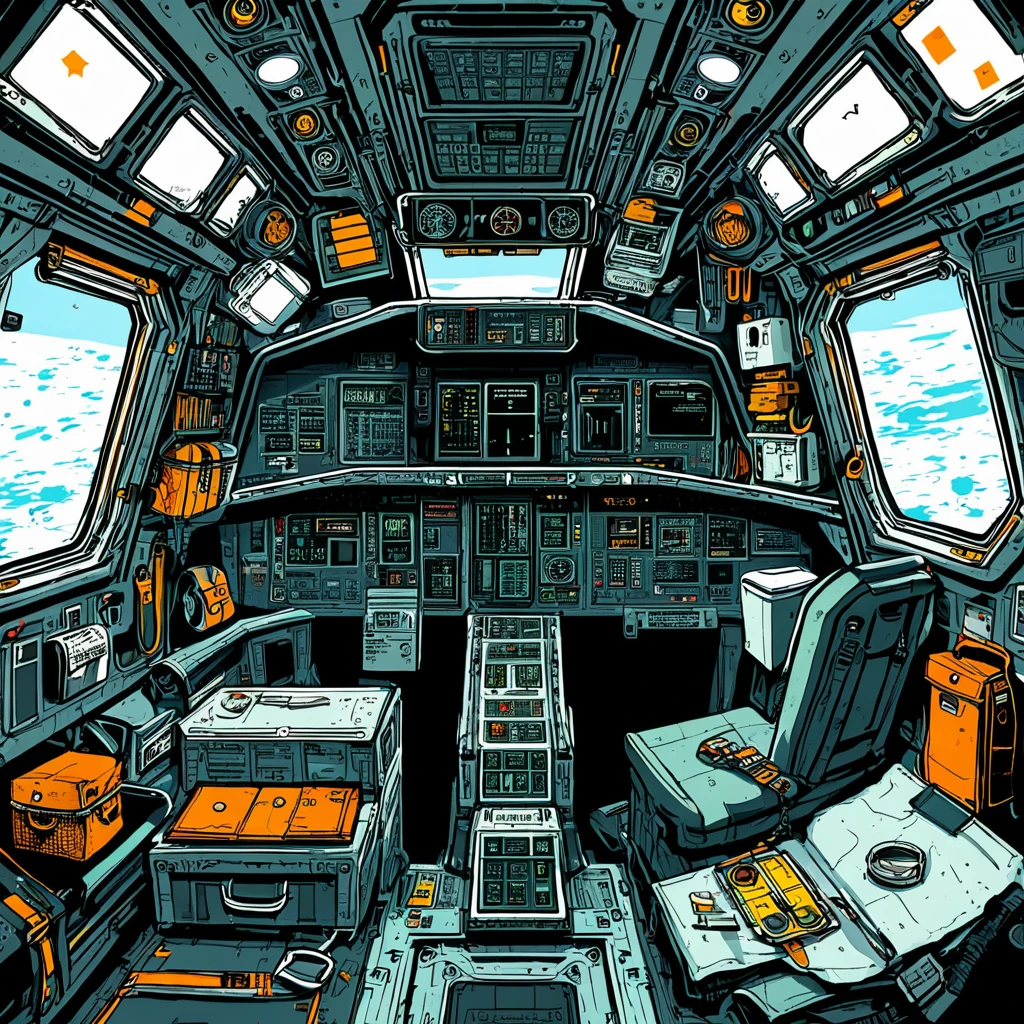 jspace_winnebago_xl_v1 — Space Winnebago Retro-Industrial Cabins (SDXL) v1.0