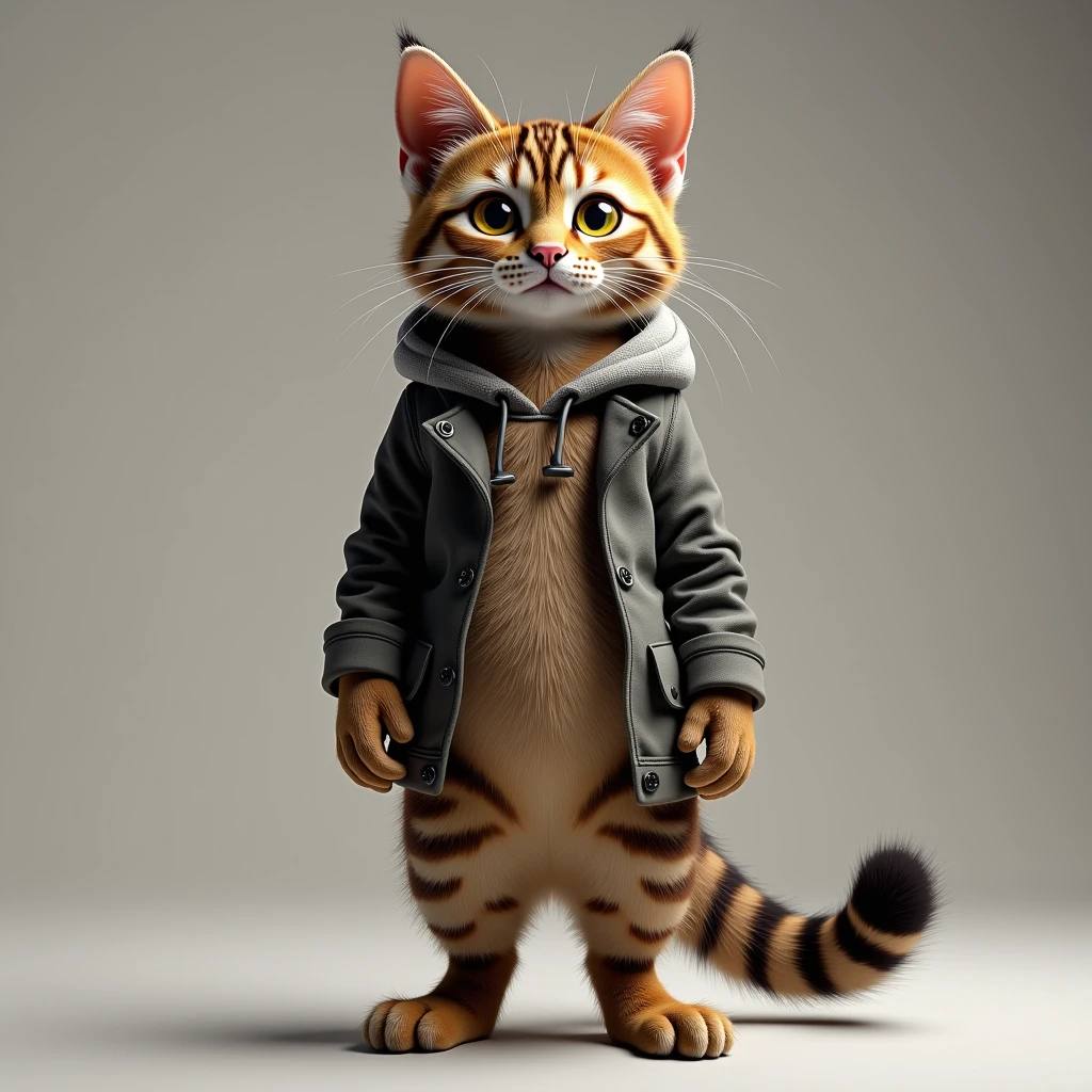 Photoreal Full Anthro Cat — photorealistic fully anthropomorphic feline character v1.0