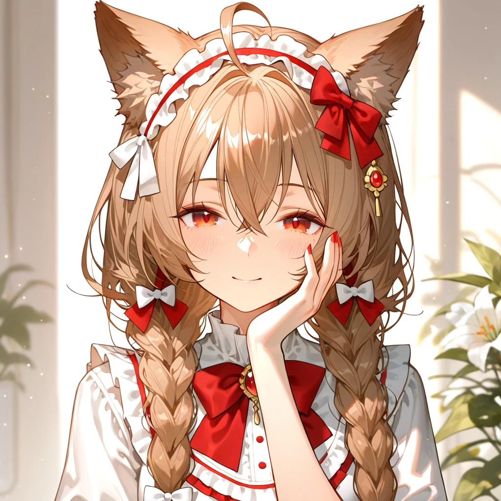 Beanstalk / 豆苗「红丝带之约」 - Arknights WAI Illustrious SDXL LoRA v1.0 - recommended e000008