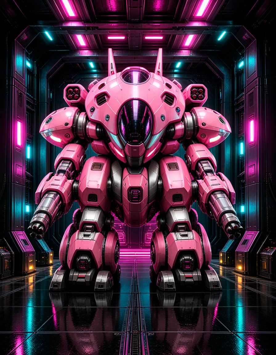 dark sci-fi compact mecha hangar v1.0
