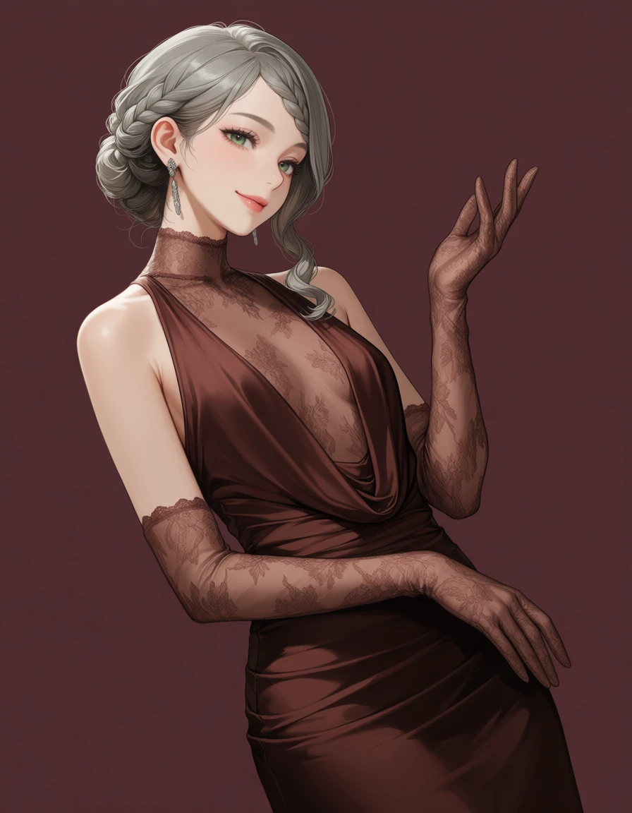 【COSTUME】Ruched Dress with Lace Gloves v1.0