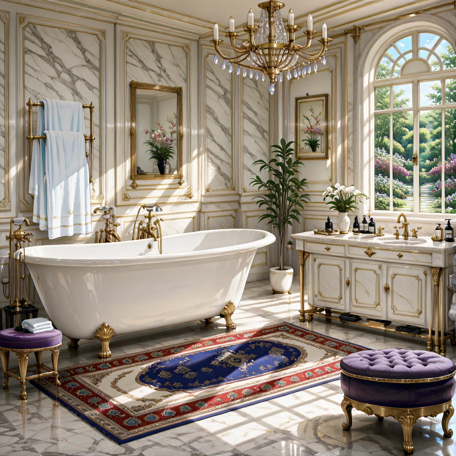 👑🛁Opulent Palace Anime Bathroom🏰💎 (ill) V1