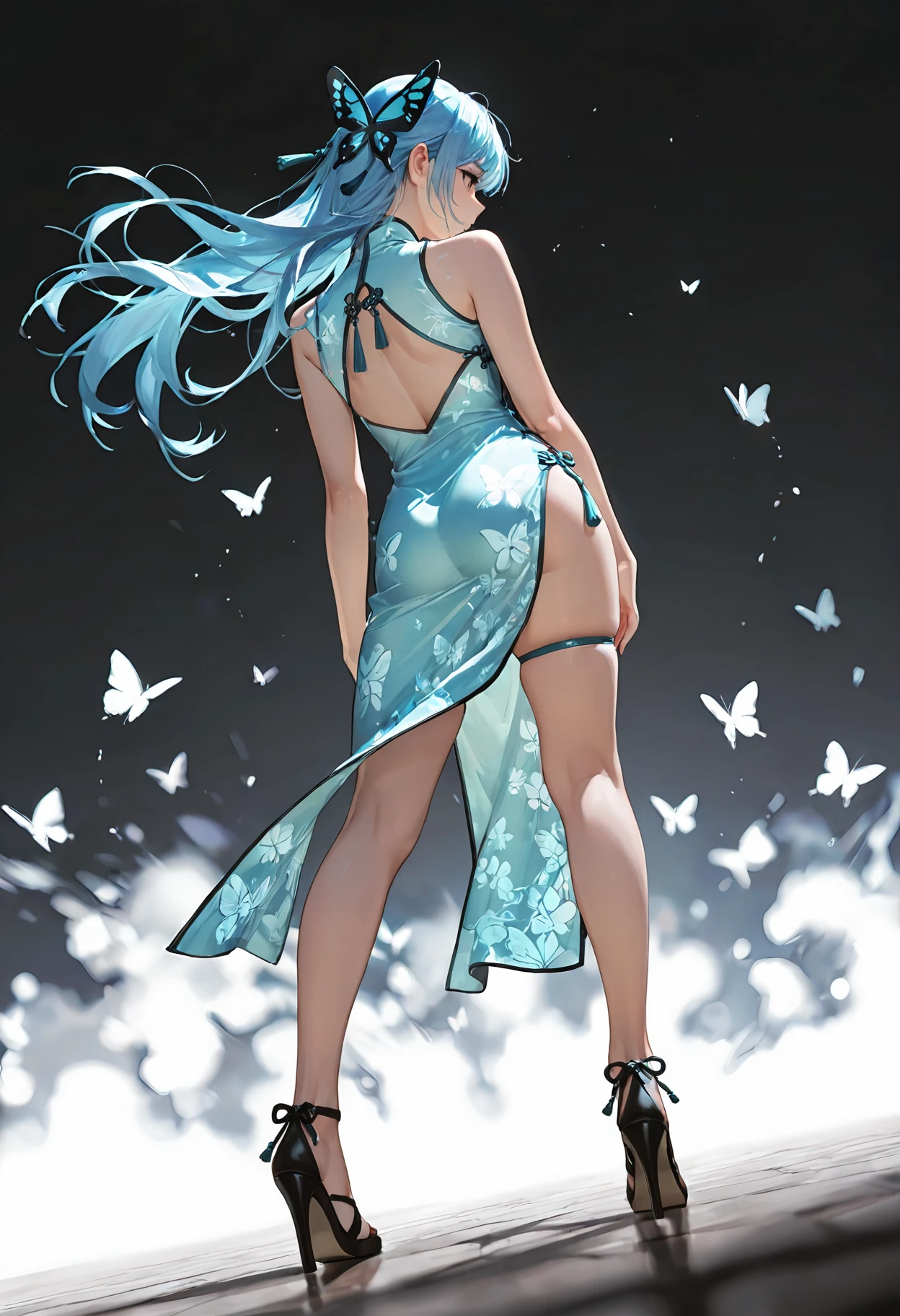 Girly  Cheongsam Butterfly Cheongsam