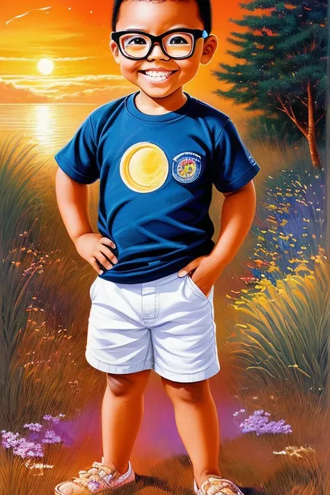A school shirt with elements that reference Brazilian biomes and sustainability