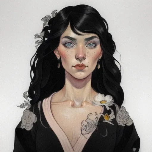 ((close portrait of a young woman)), ((expressive facial features)), big detailed shiny eyes, (((cartoony style character))), ((concept art)), precise correct anatomy, 2d art, glossy overlay, slash gouache painting, brush paint texture, pencil line marks, art by lushil, by van gogh, by wylie beckert