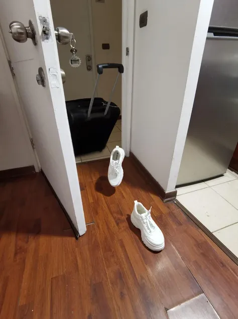 A world where woman high heels and shoes start to walk by themselves, as if an invisible nude woman were wearing them