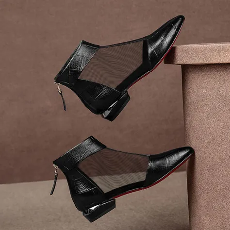 A world where woman high heels and shoes start to walk by themselves, as if an invisible nude woman were wearing them