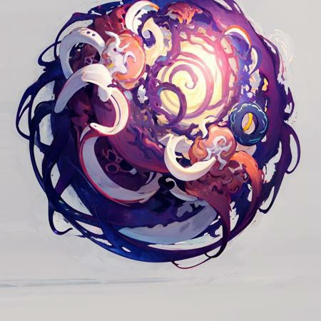 celestial globe, no humans, simple background, tentacles,  <lora:PlanetDesignerV1[celestial_globe]-000006:1>
